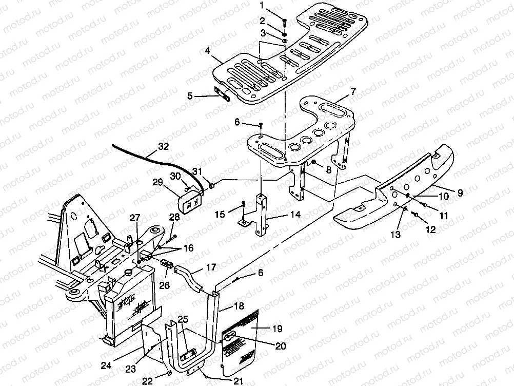 FRONT RACK and BUMPER MOUNTING SPORTSMAN 500 W969244 and SWEDISH SPORTSMAN (4936093609A010) | FRONT RACK and BUMPER MOUNTING SPORTSMAN 500 W969244 and SWEDISH SPORTSMAN (4936093609A010)
