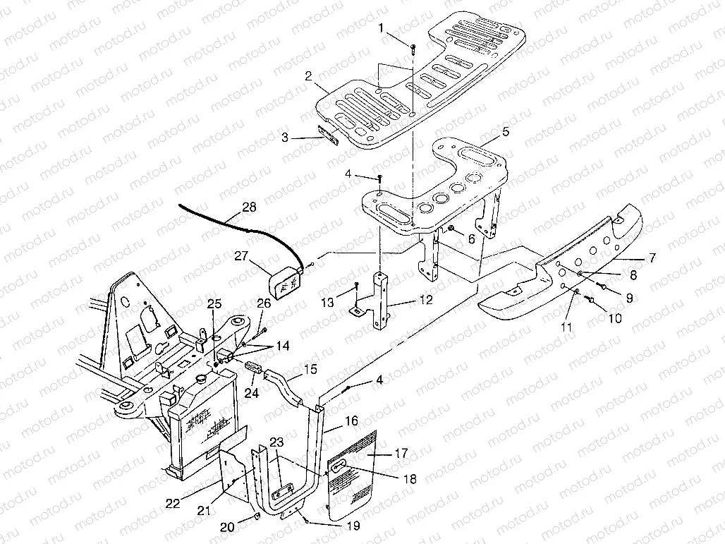 FRONT RACK and BUMPER MOUNTING  SPORTSMAN 500 W97CH50A (4939993999A010) | FRONT RACK and BUMPER MOUNTING  SPORTSMAN 500 W97CH50A (4939993999A010)