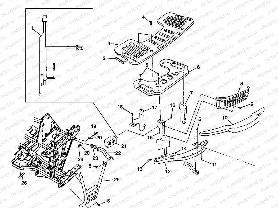 FRONT RACK and BUMPER MOUNTING - W98CA28C (4945364536a009) | FRONT RACK and BUMPER MOUNTING - W98CA28C (4945364536a009)