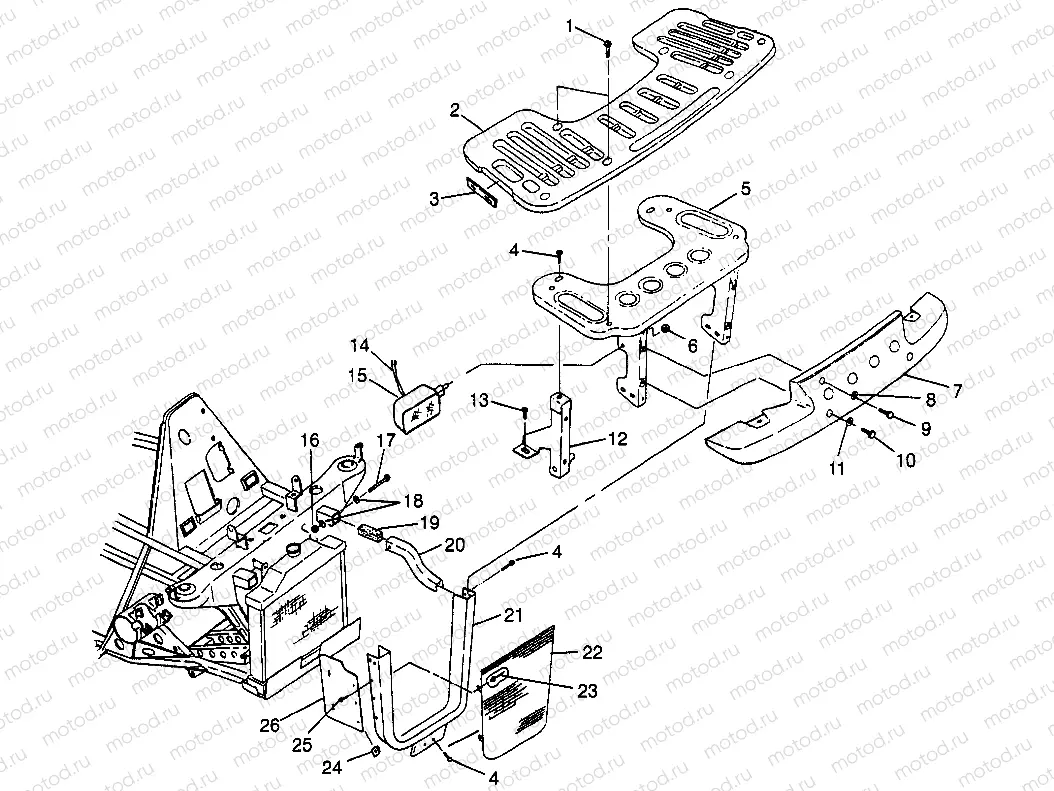 FRONT RACK and BUMPER MOUNTING XPLORER 400L W97CC38C (4939753975A009) | FRONT RACK and BUMPER MOUNTING XPLORER 400L W97CC38C (4939753975A009)
