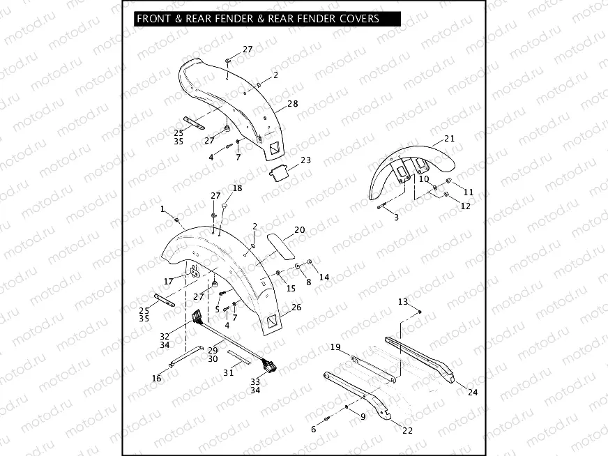 FRONT & REAR FENDER & REAR FENDER COVERS (1 OF 2)