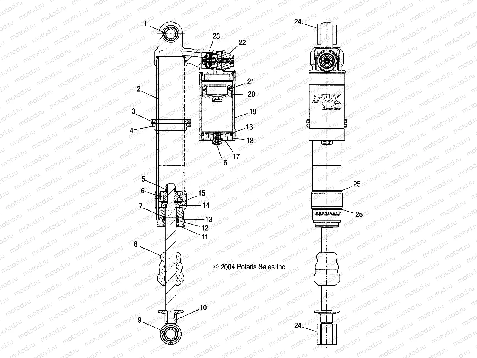 FRONT SHOCK - A05GJ50AB/AC (4995119511C02) | FRONT SHOCK - A05GJ50AB/AC (4995119511C02)