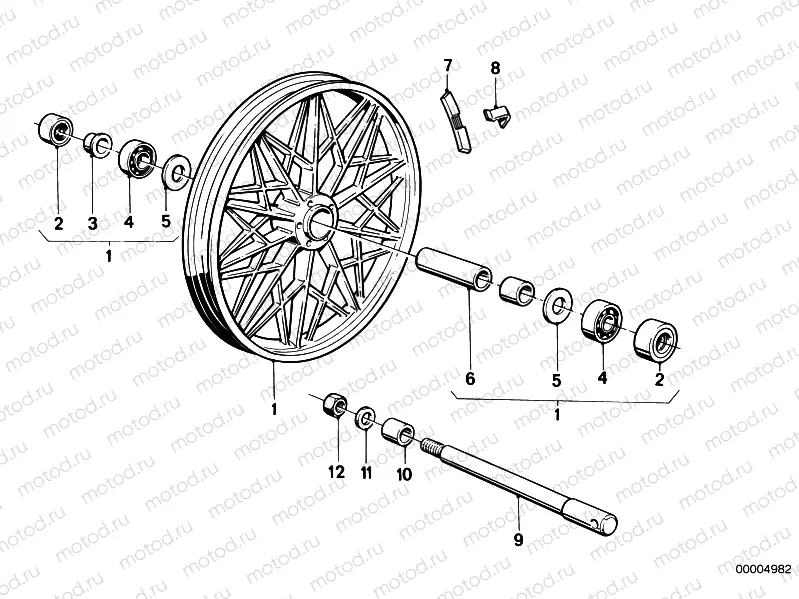 Front silver cast iron rim/dial shaft