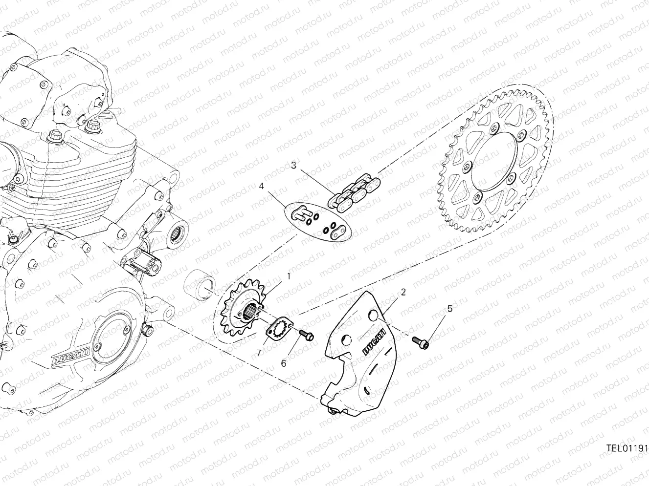FRONT SPROCKET & CHAIN