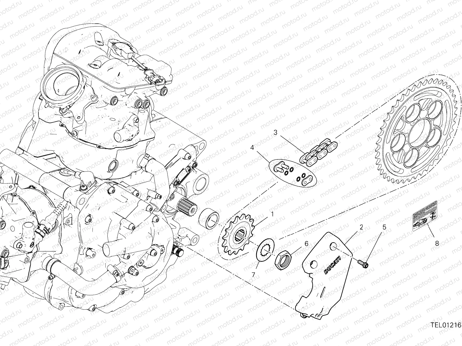 FRONT SPROCKET - CHAIN [MOD:HYM 950]