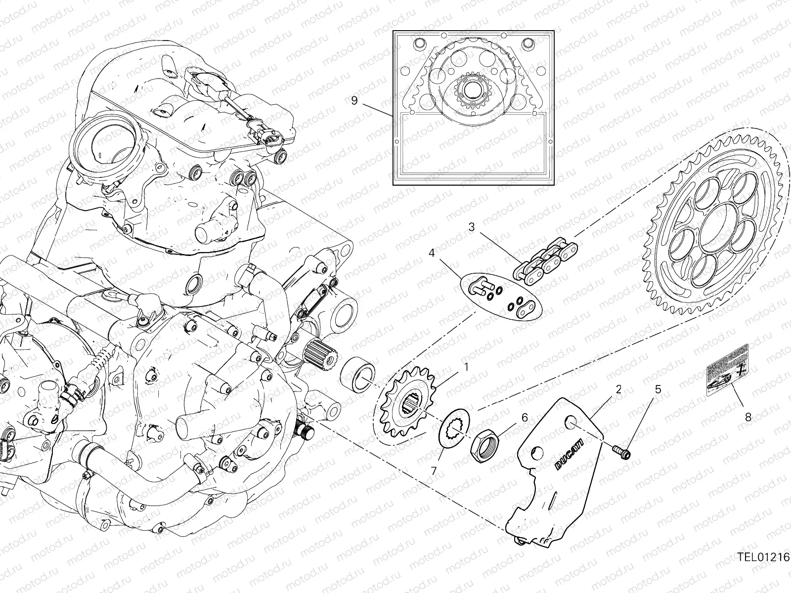 FRONT SPROCKET - CHAIN [MOD:HYM950SP]