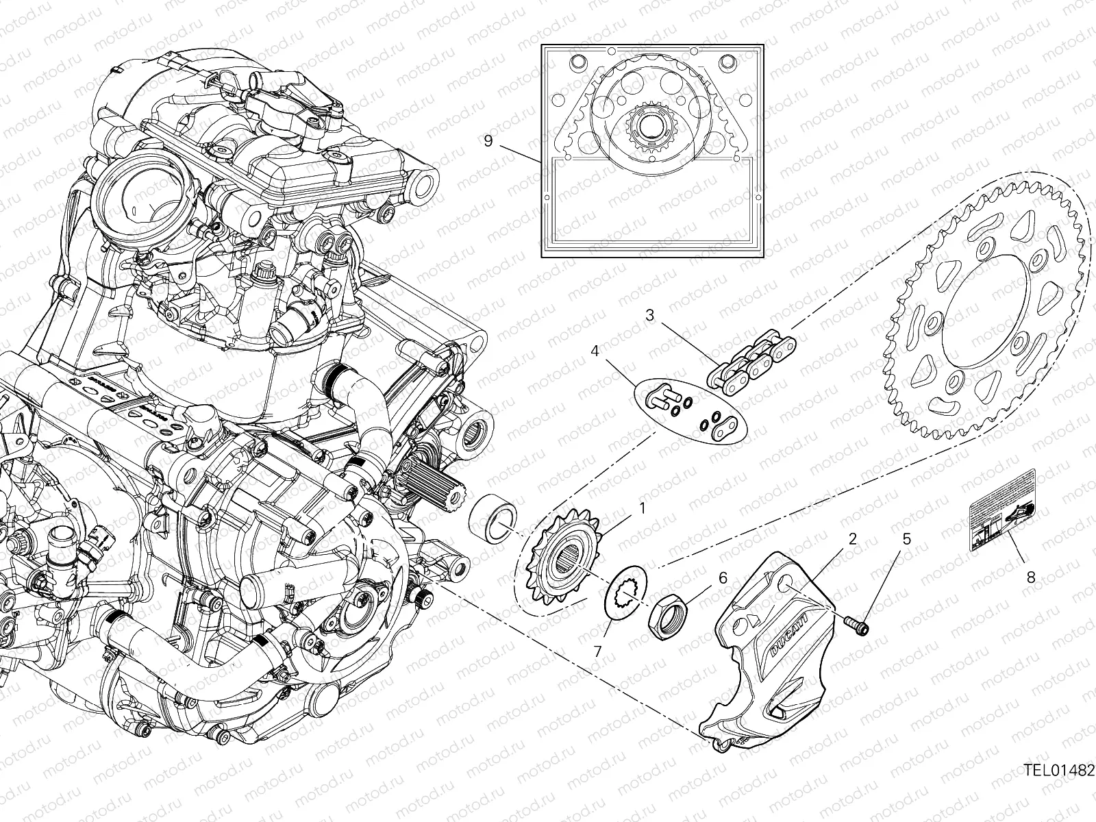 FRONT SPROCKET - CHAIN [MOD:M937]