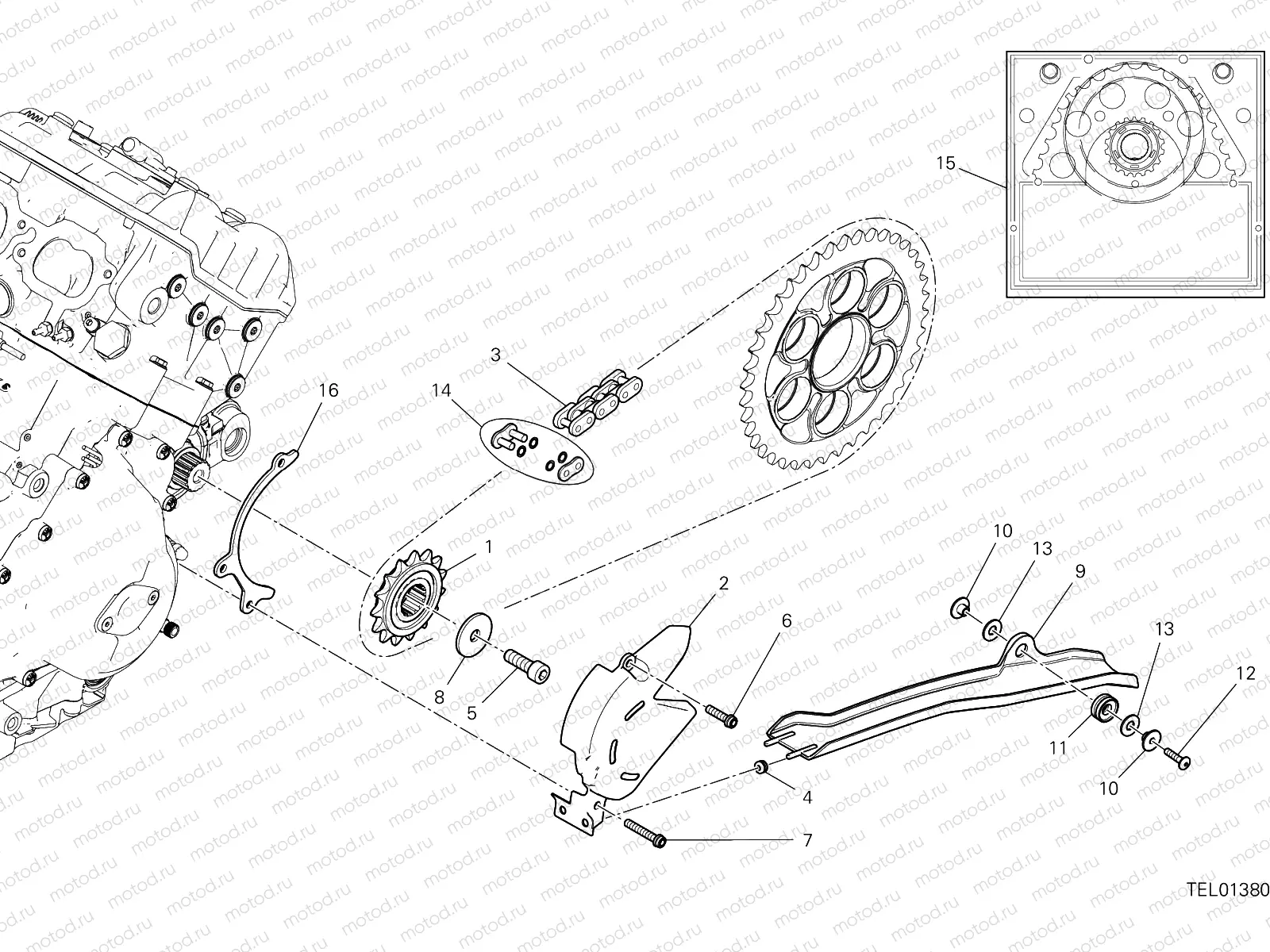 FRONT SPROCKET - CHAIN [MOD:PANV4SL]