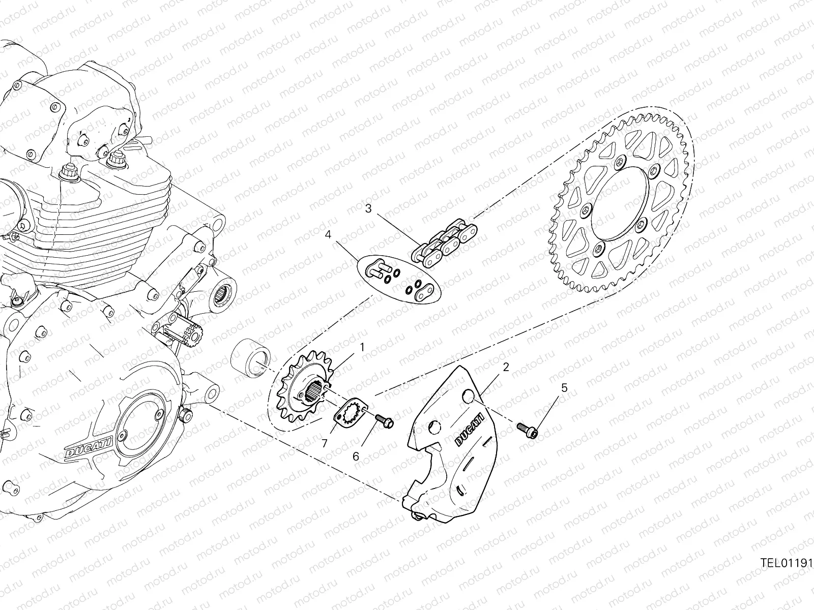 FRONT SPROCKET - CHAIN [MOD:SCR800NS]