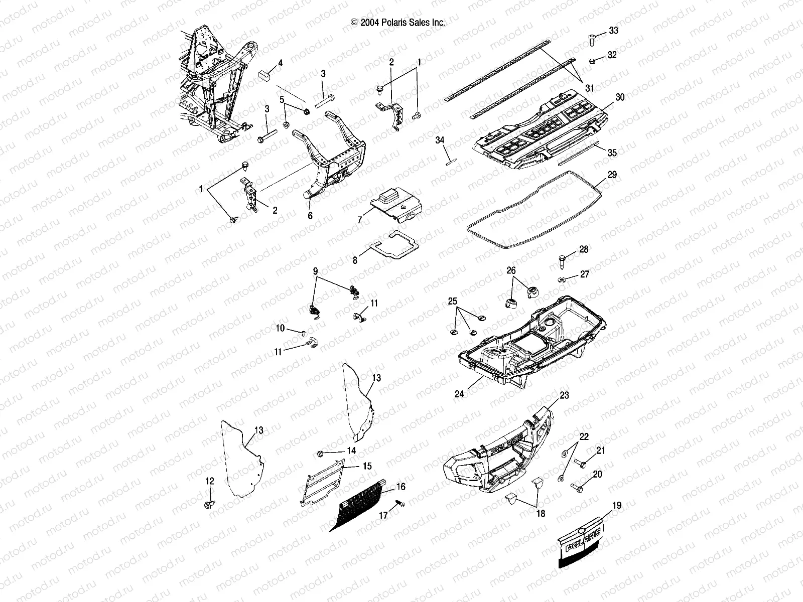 FRONT STORAGE and BUMPER MOUNTING - A05MH42AB/AG/AH (4994139413A07) | FRONT STORAGE and BUMPER MOUNTING - A05MH42AB/AG/AH (4994139413A07)