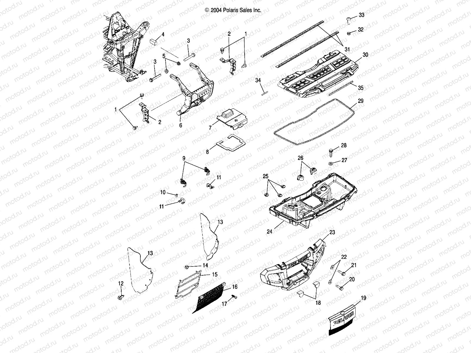 FRONT STORAGE and BUMPER MOUNTING - A05MH50AB/AC/AG/AH/AL/AT/FB (4994169416A07) | FRONT STORAGE and BUMPER MOUNTING - A05MH50AB/AC/AG/AH/AL/AT/FB (4994169416A07)