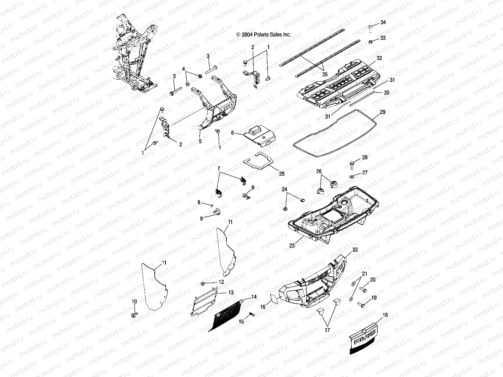 FRONT STORAGE and BUMPER MOUNTING - A05MH68AC/AS/AT/AU/AW (4994279427A07) | FRONT STORAGE and BUMPER MOUNTING - A05MH68AC/AS/AT/AU/AW (4994279427A07)