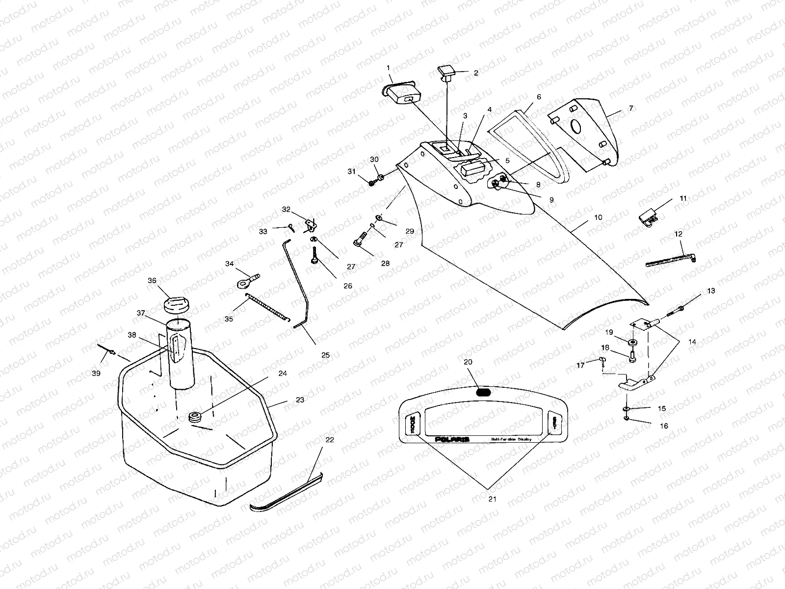 FRONT STORAGE COMPARTMENT - B994596 (4955995599a008) | FRONT STORAGE COMPARTMENT - B994596 (4955995599a008)