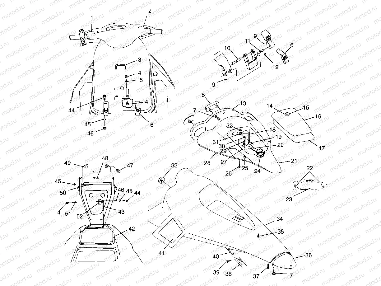 FRONT STORAGE COMPARTMENT HURRICANE B974473 and Intl. HURRICANE I974473 (4941044104A007) | FRONT STORAGE COMPARTMENT HURRICANE B974473 and Intl. HURRICANE I974473 (4941044104A007)