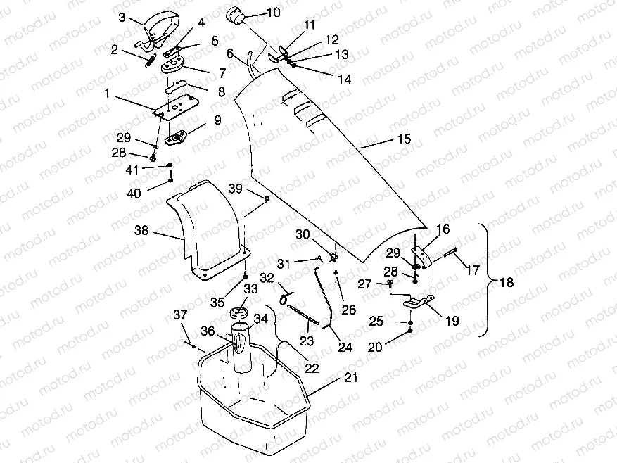 FRONT STORAGE COMPARTMENT SLT 700 B964166 and  Intl. SLT 700 I964166 (4933923392A008) | FRONT STORAGE COMPARTMENT SLT 700 B964166 and  Intl. SLT 700 I964166 (4933923392A008)
