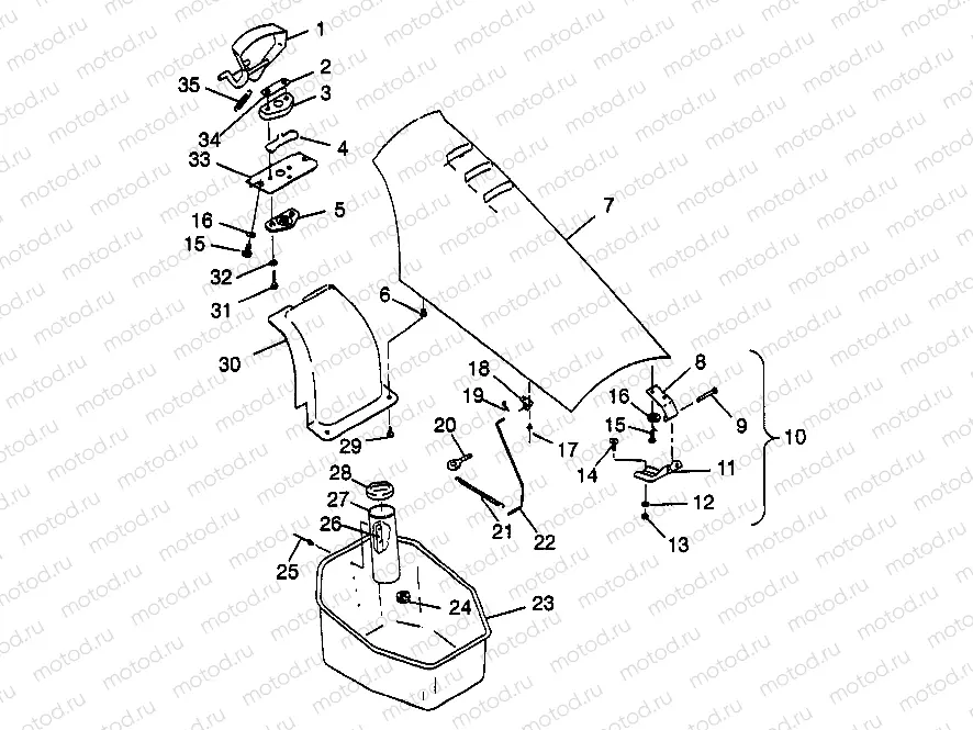 FRONT STORAGE COMPARTMENT SLT 700 B974572 (4941124112A008) | FRONT STORAGE COMPARTMENT SLT 700 B974572 (4941124112A008)