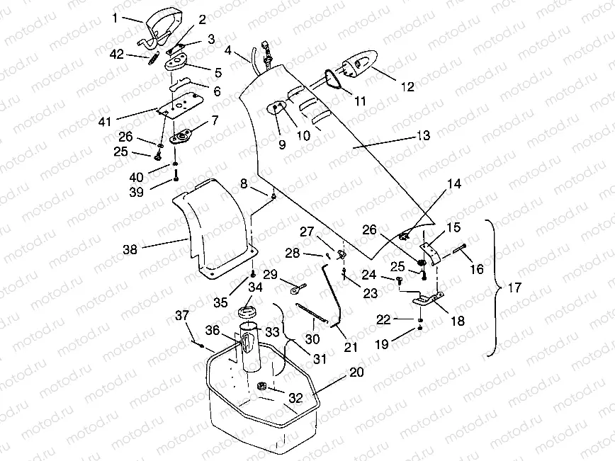 FRONT STORAGE COMPARTMENT SLT 780 B964588 and  Intl. SLT 780 I964588 (4935683568A008) | FRONT STORAGE COMPARTMENT SLT 780 B964588 and  Intl. SLT 780 I964588 (4935683568A008)
