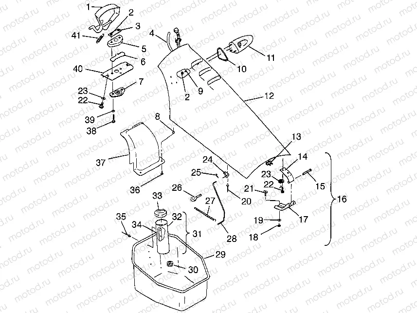 FRONT STORAGE COMPARTMENT SLT 780 B974588 (4941174117A008) | FRONT STORAGE COMPARTMENT SLT 780 B974588 (4941174117A008)
