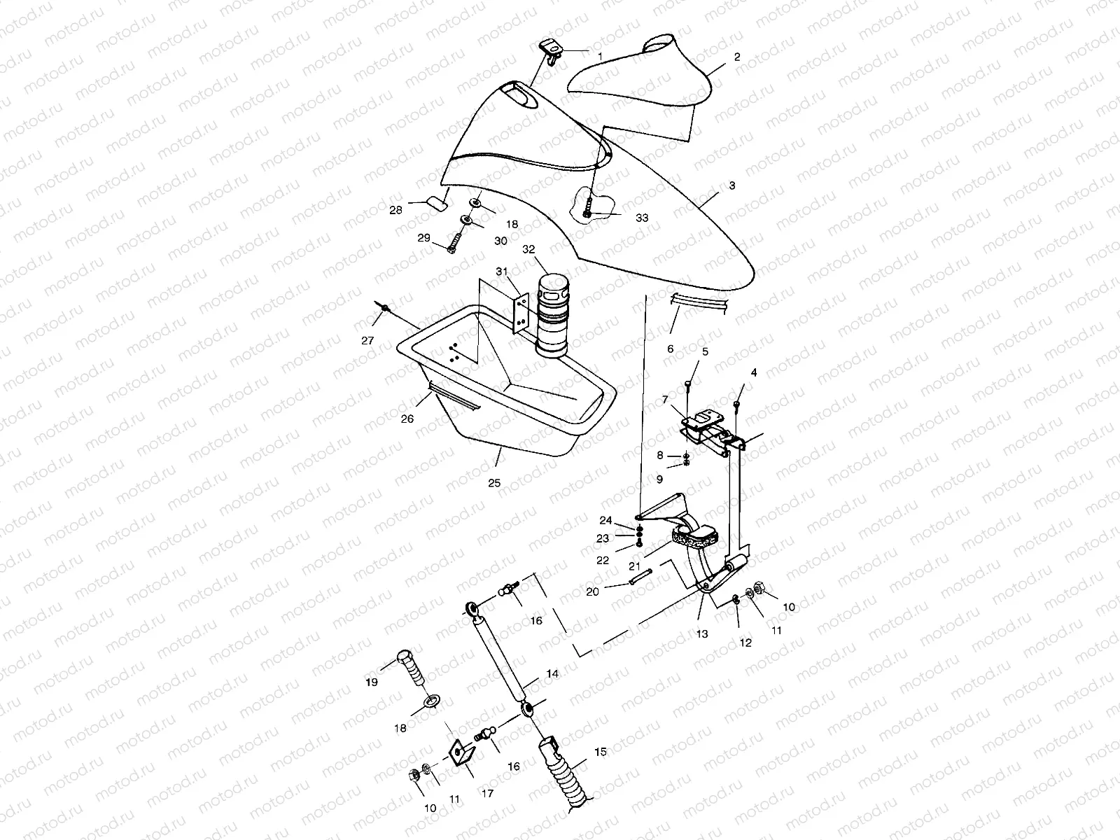 FRONT STORAGE COMPARTMENT - W004699D (4955765576A008) | FRONT STORAGE COMPARTMENT - W004699D (4955765576A008)