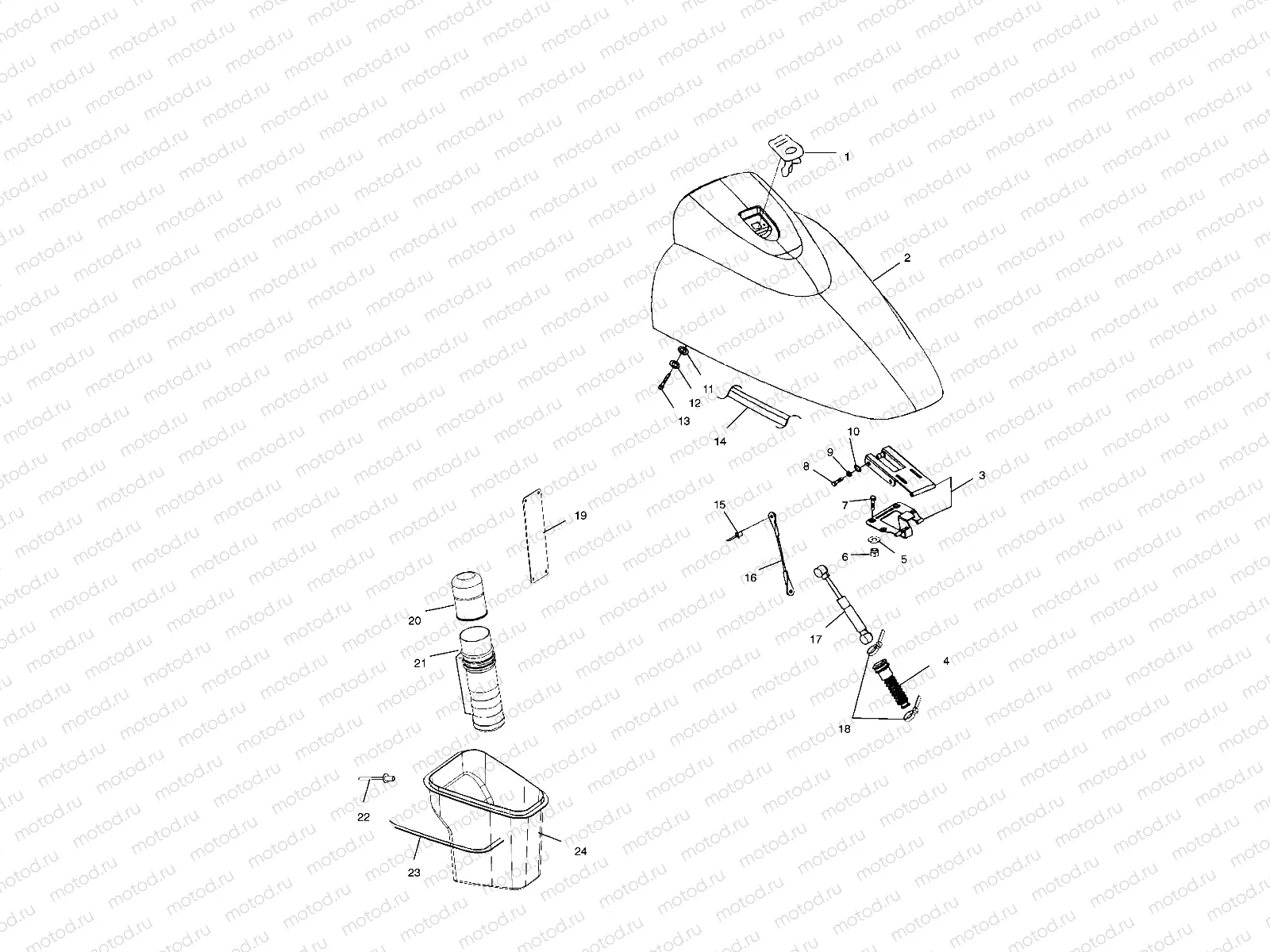 FRONT STORAGE COMPARTMENT - W005199D (4955825582A009) | FRONT STORAGE COMPARTMENT - W005199D (4955825582A009)