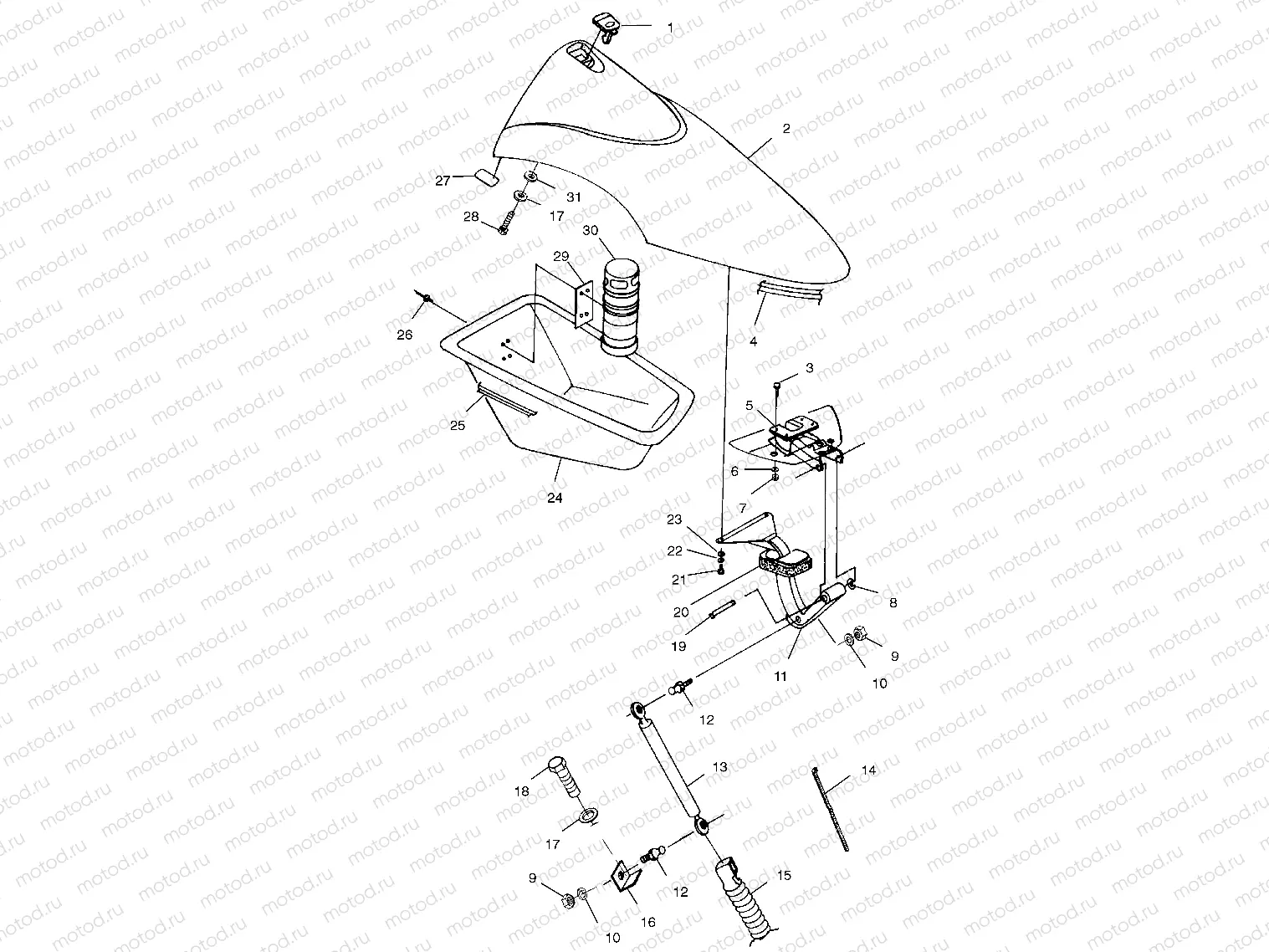 FRONT STORAGE COMPARTMENT - W014697D (4964806480A006) | FRONT STORAGE COMPARTMENT - W014697D (4964806480A006)
