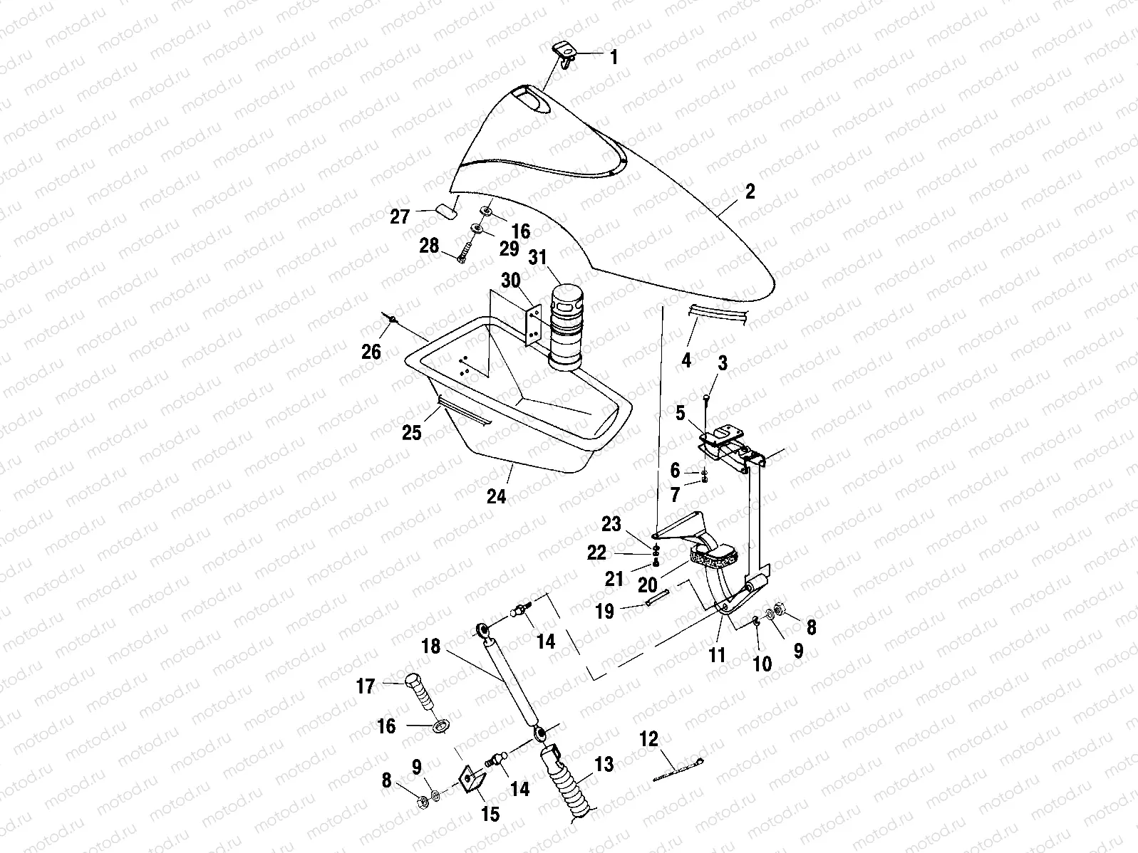 FRONT STORAGE COMPARTMENT - W014699D (4964816481A006) | FRONT STORAGE COMPARTMENT - W014699D (4964816481A006)