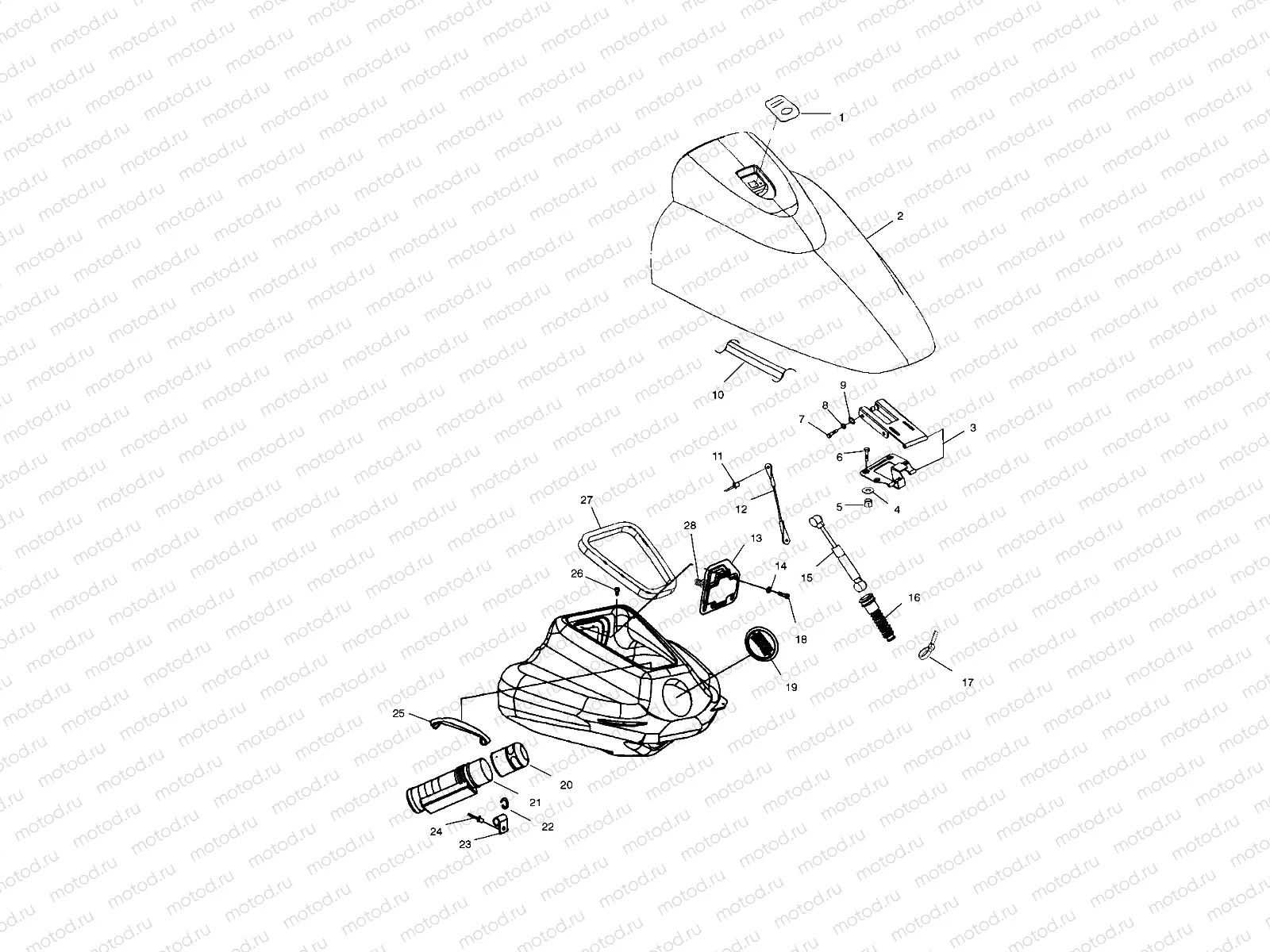 FRONT STORAGE COMPARTMENT - W025098D/W025098C/W025098I (4971447144A08) | FRONT STORAGE COMPARTMENT - W025098D/W025098C/W025098I (4971447144A08)