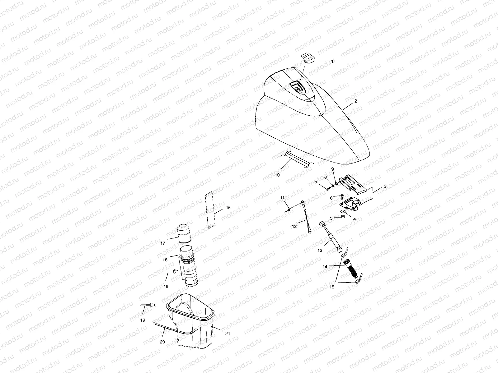 FRONT STORAGE COMPARTMENT - W025197D/W025197I (4971297129A07) | FRONT STORAGE COMPARTMENT - W025197D/W025197I (4971297129A07)