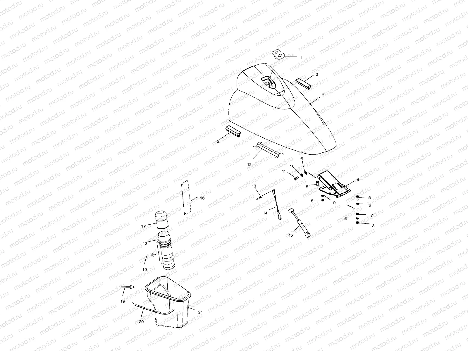 FRONT STORAGE COMPARTMENT - W035197DA/W035197IA (4980998099A07) | FRONT STORAGE COMPARTMENT - W035197DA/W035197IA (4980998099A07)