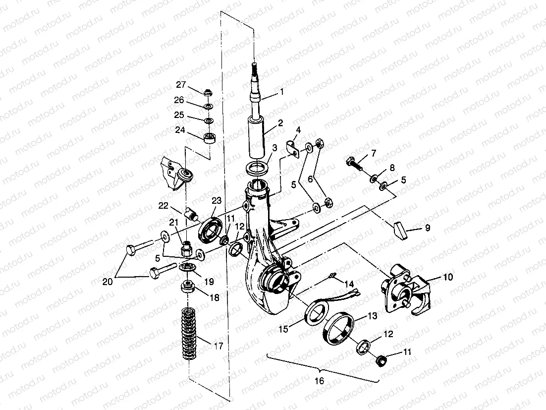 FRONT STRUT 6X6 400L - W968740 and  6X6 400L Norwegian - N968740 (4935963596B007) | FRONT STRUT 6X6 400L - W968740 and  6X6 400L Norwegian - N968740 (4935963596B007)
