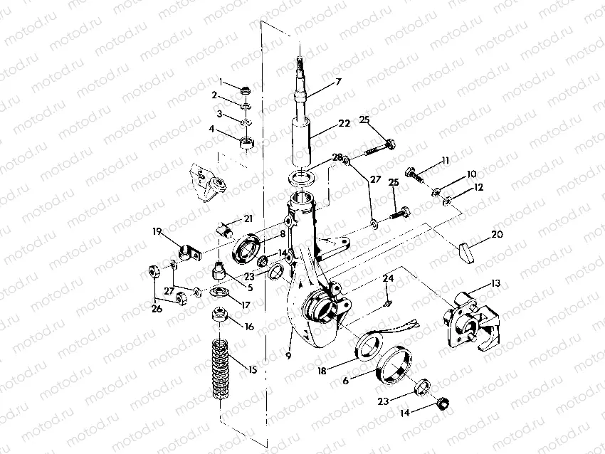 FRONT STRUT ASSEMBLY 250 6x6 / W928727 (4922842284012A) | FRONT STRUT ASSEMBLY 250 6x6 / W928727 (4922842284012A)
