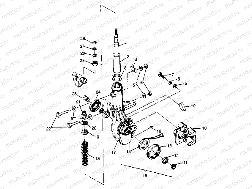 FRONT STRUT ASSEMBLY 4x4 300 W958130 (4930183018B005) | FRONT STRUT ASSEMBLY 4x4 300 W958130 (4930183018B005)