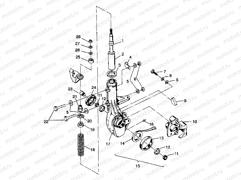 FRONT STRUT ASSEMBLY 4X4 350L W938139 (4924052405014A) | FRONT STRUT ASSEMBLY 4X4 350L W938139 (4924052405014A)