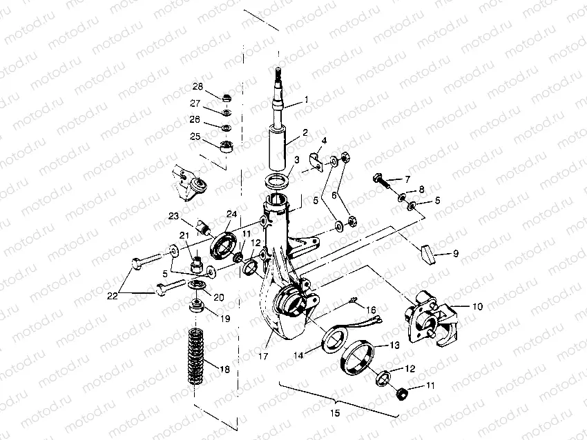 FRONT STRUT ASSEMBLY  4X4 400L W948140 (4926772677B004) | FRONT STRUT ASSEMBLY  4X4 400L W948140 (4926772677B004)