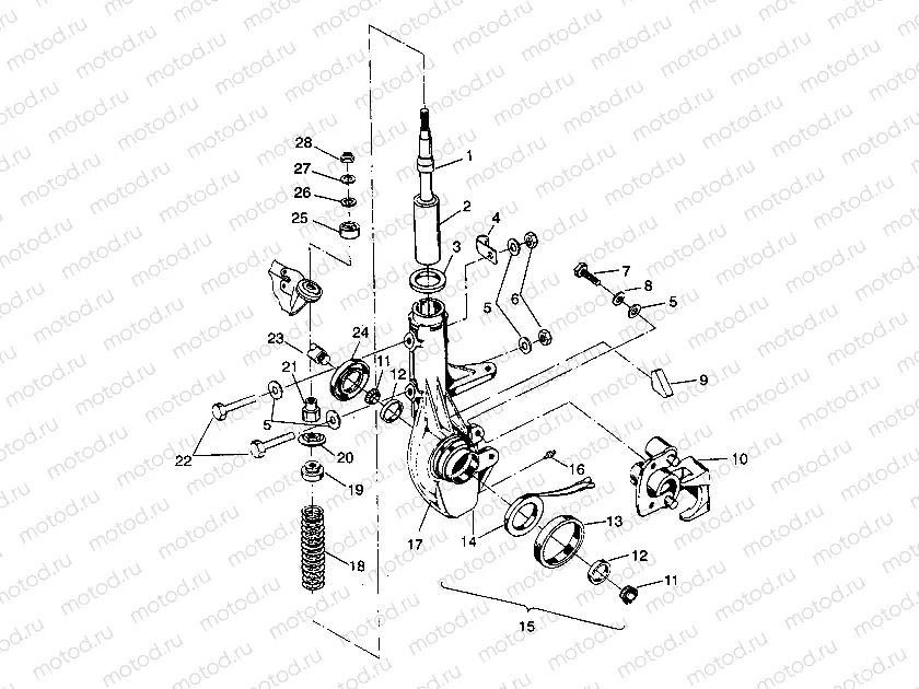 FRONT STRUT ASSEMBLY 6X6 250 W938727 (4924092409015A) | FRONT STRUT ASSEMBLY 6X6 250 W938727 (4924092409015A)