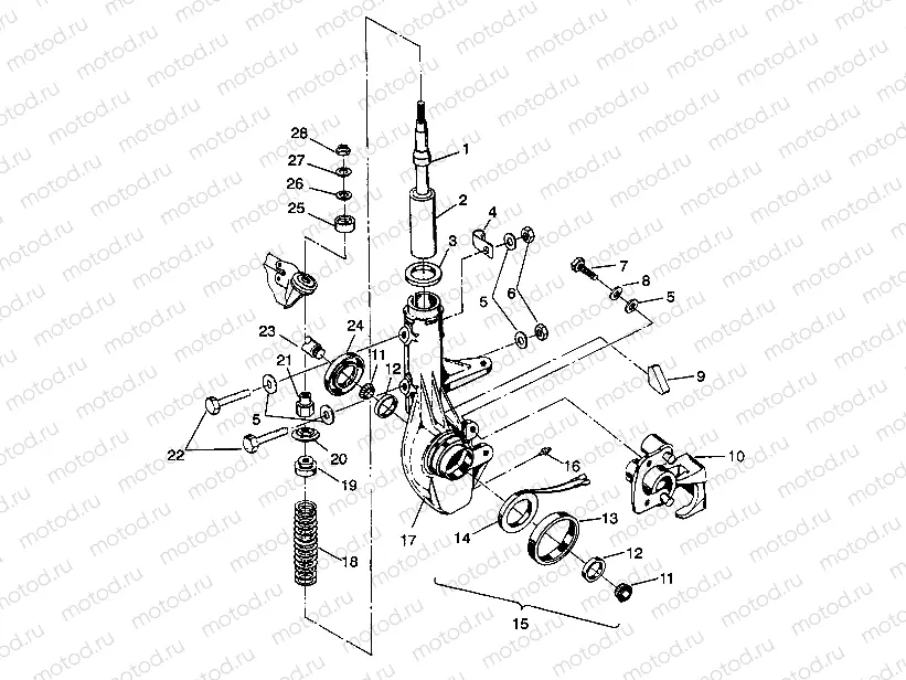FRONT STRUT ASSEMBLY 6X6 350L S938739 (4924362436015A) | FRONT STRUT ASSEMBLY 6X6 350L S938739 (4924362436015A)