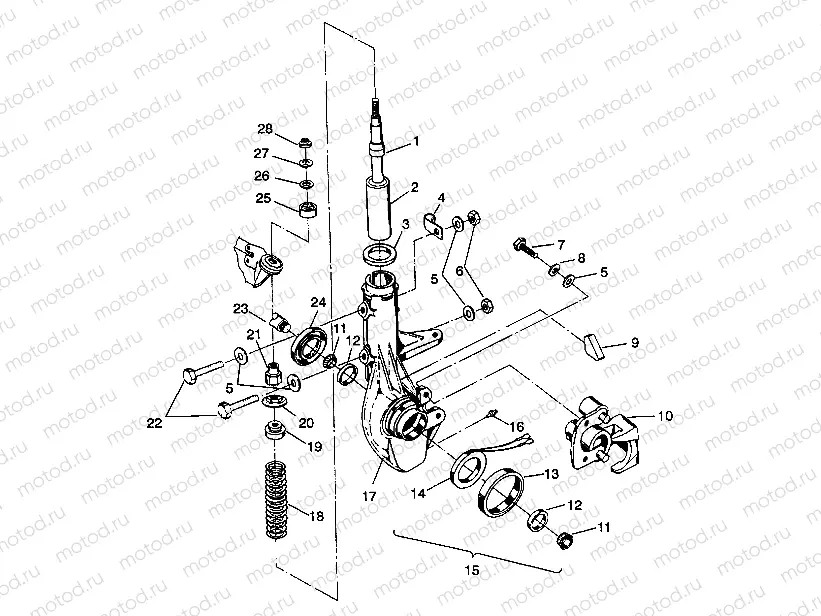 FRONT STRUT ASSEMBLY 6X6 350L W938739 (4924062406015A) | FRONT STRUT ASSEMBLY 6X6 350L W938739 (4924062406015A)