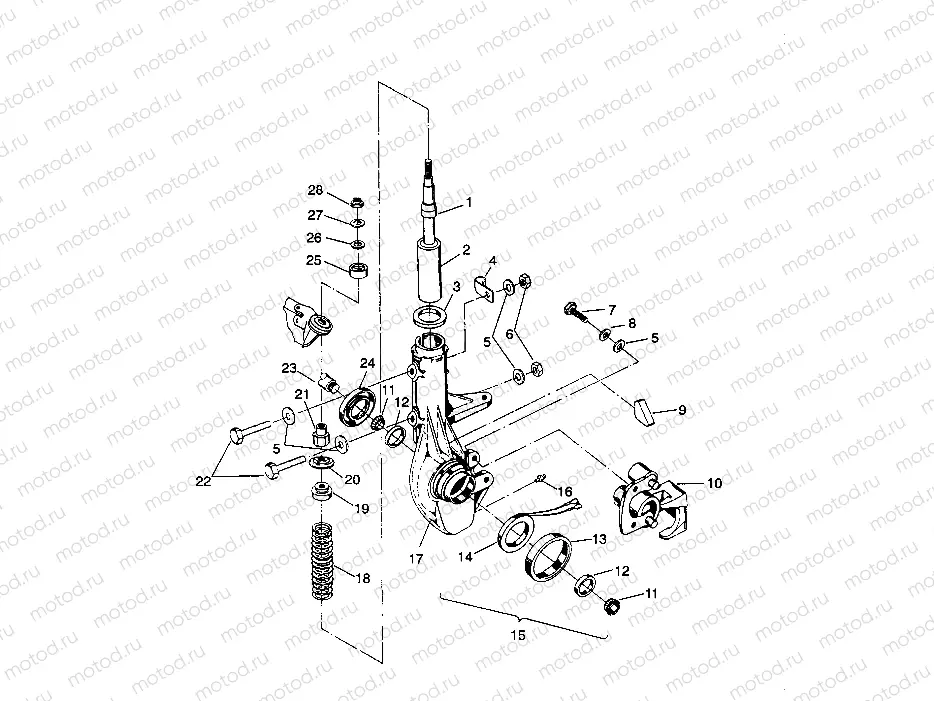 FRONT STRUT ASSEMBLY Sportsman 4X4 / W938039 (4926382638014A) | FRONT STRUT ASSEMBLY Sportsman 4X4 / W938039 (4926382638014A)