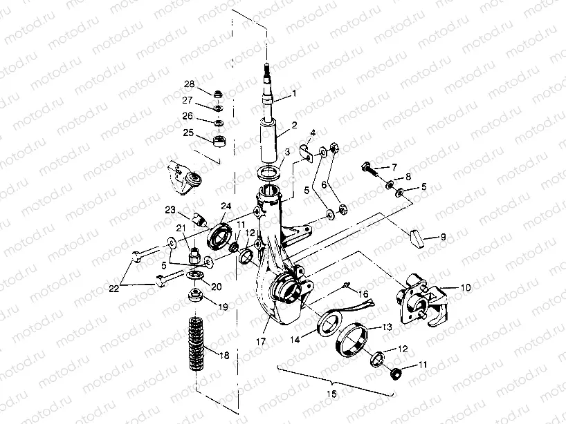 FRONT STRUT ASSEMBLY Sportsman 4x4 W948040 (4926842684B004) | FRONT STRUT ASSEMBLY Sportsman 4x4 W948040 (4926842684B004)