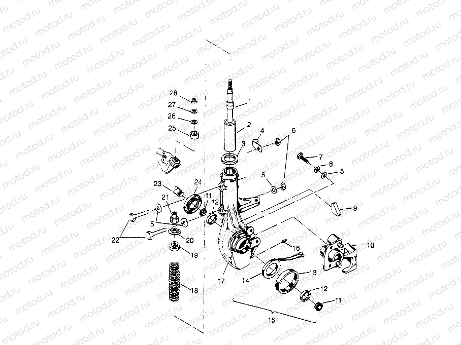 FRONT STRUT ASSEMBLY Sportsman 4x4 W958040 (4930403040B006) | FRONT STRUT ASSEMBLY Sportsman 4x4 W958040 (4930403040B006)