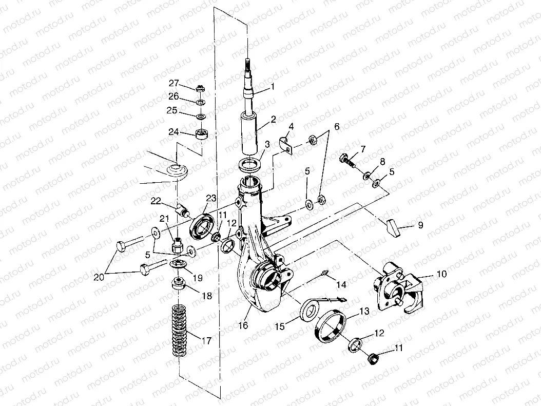 FRONT STRUT Magnum 4X4 W97AC42A | FRONT STRUT Magnum 4X4 W97AC42A, Swedish Magnum 4X4 S97AC42E and Norwegian (4940834083B002)