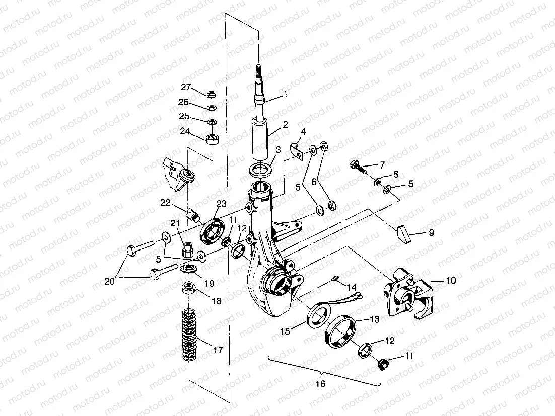 FRONT STRUT Scrambler W967840 (4935823582B005) | FRONT STRUT Scrambler W967840 (4935823582B005)