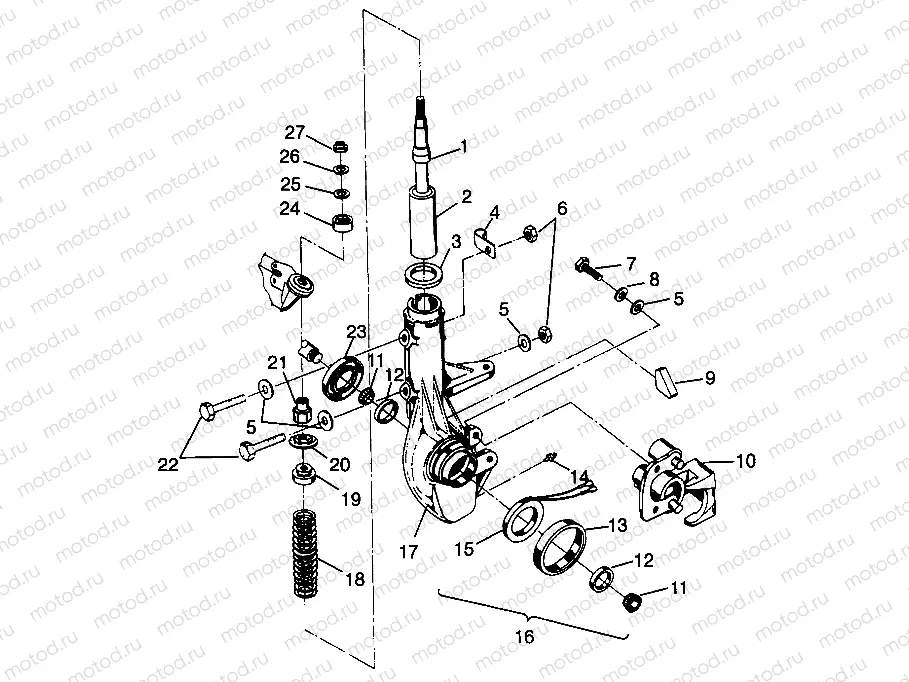 FRONT STRUT Sportsman 4x4 W968040 (4935943594B006) | FRONT STRUT Sportsman 4x4 W968040 (4935943594B006)