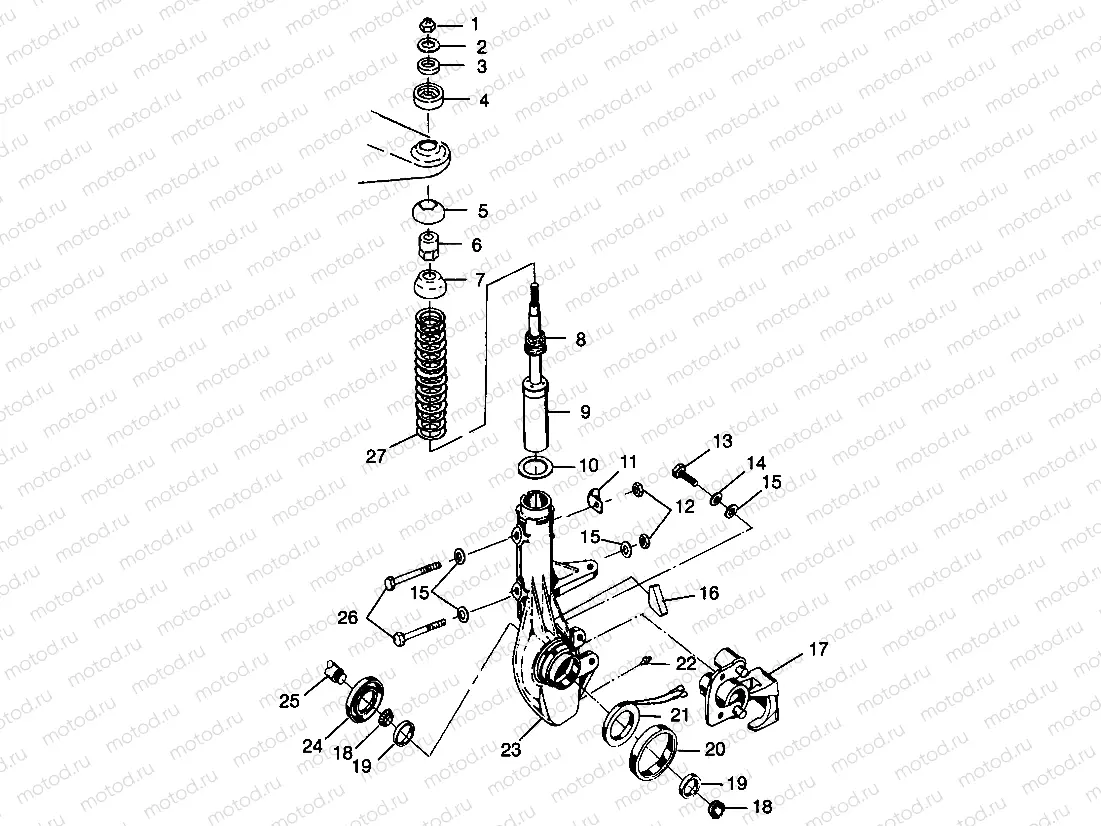 FRONT STRUT XPLORER 300 W98CC28C (4945264526B006) | FRONT STRUT XPLORER 300 W98CC28C (4945264526B006)