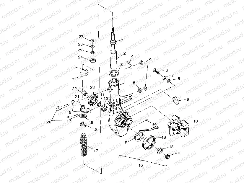 FRONT STRUT XPLORER 400L W97CC38C (4939753975B004) | FRONT STRUT XPLORER 400L W97CC38C (4939753975B004)