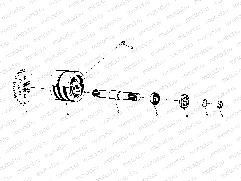 FRONT TIGHTENER ASSEMBLY 4x4 300 W948130 (4926762676B002) | FRONT TIGHTENER ASSEMBLY 4x4 300 W948130 (4926762676B002)