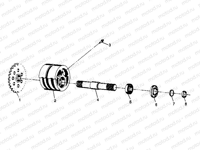 FRONT TIGHTENER ASSEMBLY 4x4 300 W958130 (4930183018B003) | FRONT TIGHTENER ASSEMBLY 4x4 300 W958130 (4930183018B003)