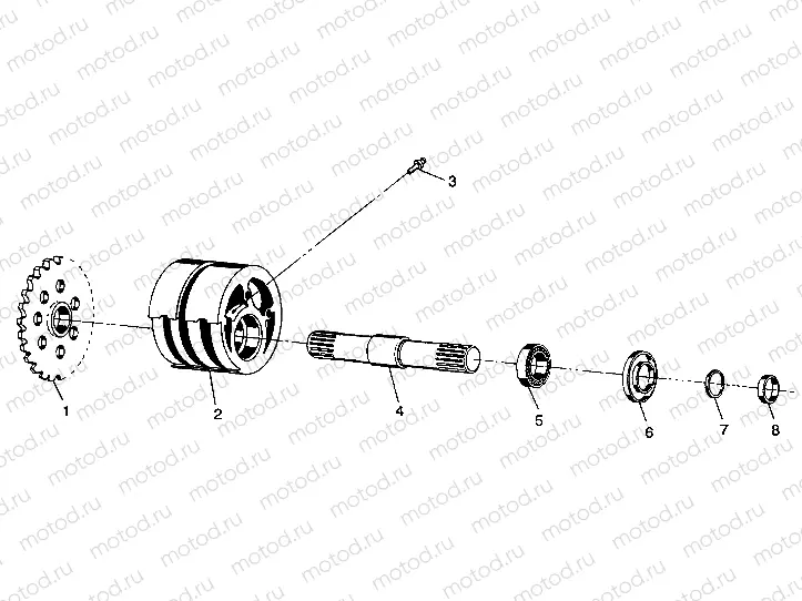 FRONT TIGHTENER ASSEMBLY 4X4 350L S938139 (4924342434012A) | FRONT TIGHTENER ASSEMBLY 4X4 350L S938139 (4924342434012A)