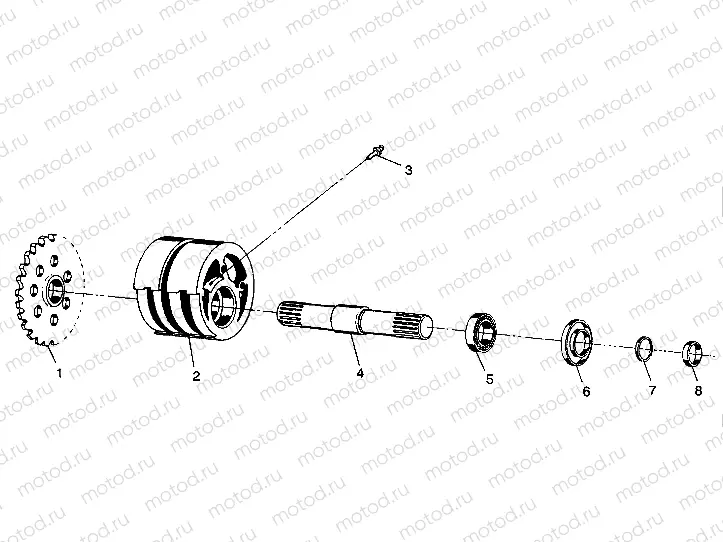 FRONT TIGHTENER ASSEMBLY 4X4 350L W938139 (4924052405012A) | FRONT TIGHTENER ASSEMBLY 4X4 350L W938139 (4924052405012A)
