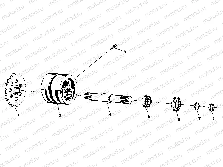 FRONT TIGHTENER ASSEMBLY 6X6 350L W938739 (4924062406013A) | FRONT TIGHTENER ASSEMBLY 6X6 350L W938739 (4924062406013A)